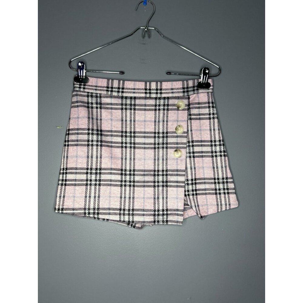 Altar'd State Plaid MIni Skort Skirt Size‎ M Pink Tenniscore Academia Schoolgirl